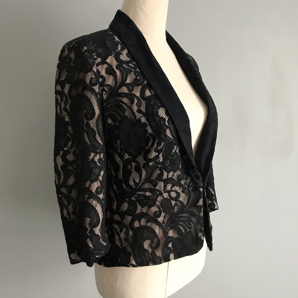 ~SOLD~ PORTMANS Size 8 Black Lace Blazer - Picture 7 of 16